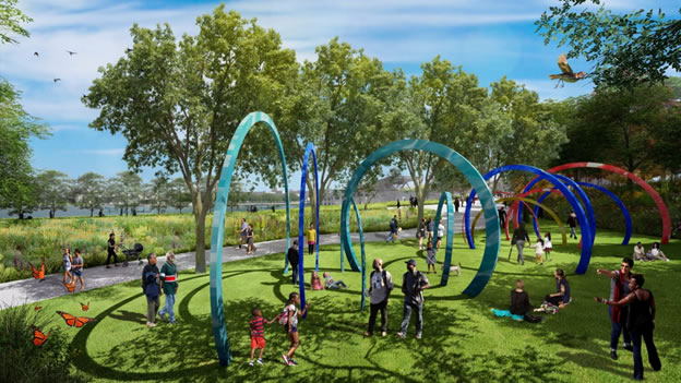 A rendering of &ldquo;Anacostia&rsquo;s Sunrise/Sunset Portals&rdquo;