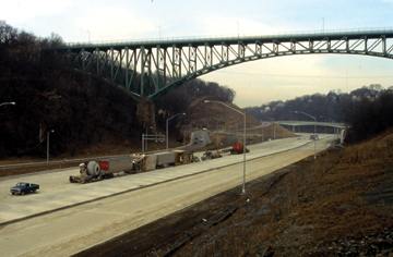 Figure 6-1: Highway embankment with fly ash structural fill.