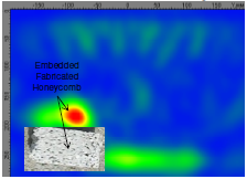 MIRA identification of honeycombing defect.