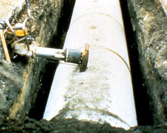 Figure 5-3: Flowable fill can be used to backfill very narrow trenches.