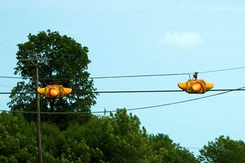 Two signle suspended lights