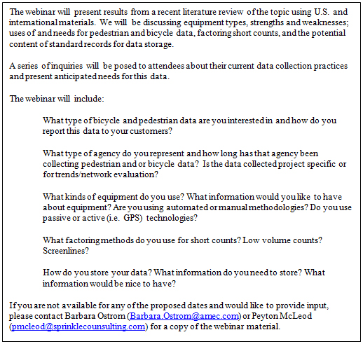 Figure 4. Text box with content of the initial invitation, part 2, webinar content and general questions.