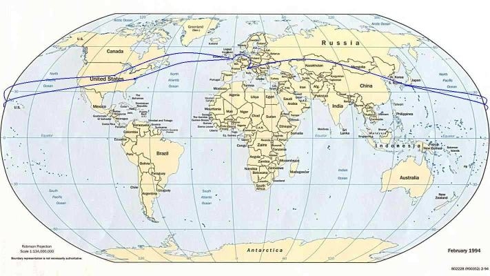 World Map with scanning tour stops