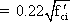 f sub tension equals 0.22 times square root of f prime sub c.