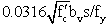 equals 0.0316 times square root f prime sub c times b sub v times s divided by f sub y.