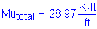 Formula: Mu subscript total = 28 point 97 Kips foot per foot