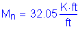 Formula: M subscript n = 32 point 05 Kips foot per foot