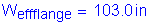 Formula: W subscript effflange = 103 point 0 inches