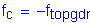 Formula: f subscript c = minus f subscript topgdr