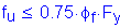 Formula: f subscript u less than or equal to 0 point 75 times phi subscript f times F subscript y