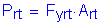 Formula: P subscript rt = F subscript yrt times A subscript rt