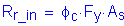 Formula: R subscript r_in = phi subscript c times F subscript y times A subscript s