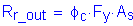 Formula: R subscript r_out = phi subscript c times F subscript y times A subscript s