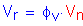 Formula: V subscript r = phi subscript v times V subscript n