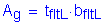 Formula: A subscript g = t subscript fltL times b subscript fltL