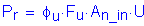 Formula: P subscript r = phi subscript u times F subscript u times A subscript n_in times U