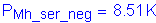 Formula: P subscript Mh_ser_neg = 8 point 51 K