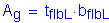 Formula: A subscript g = t subscript flbL times b subscript flbL