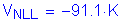 Formula: V subscript NLL = minus 91 point 1 K