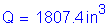 Formula: Q = 1807 point 4 inches cubed