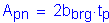 Formula: A subscript pn = 2b subscript brg times t subscript p