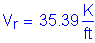 Formula: V subscript r = 35 point 39 Kips per foot