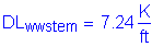 Formula: DL subscript wwstem = 7 point 24 Kips per foot