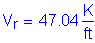 Formula: V subscript r = 47 point 04 Kips per foot
