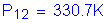 Formula: P subscript 12 = 330 point 7K