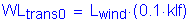 Formula: WL subscript trans0 = L subscript wind times ( 0 point 1 times kIf)
