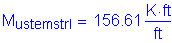 Formula: M subscript ustemstrI = 156 point 61 Kips foot per foot