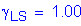 Formula: gamma subscript LS = 1 point 00