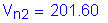 Formula: V subscript n2 = 201 point 60