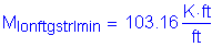 Formula: M subscript lonftgstrImin = 103 point 16 Kips foot per foot