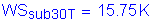 Formula: WS subscript sub30T = 15 point 75 K