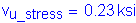 Formula: v subscript u_stress = 0 point 23 ksi