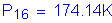 Formula: P subscript 16 = 174 point 14K