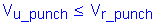 Formula: V subscript u_punch less than or equal to V subscript r_punch