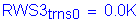 Formula: RWS3 subscript trns0 = 0 point 0K