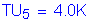 Formula: TU subscript 5 = 4 point 0K