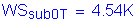 Formula: WS subscript sub0T = 4 point 54K