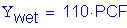 Formula: Y subscript wet = 110 PCF