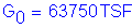 Formula: G subscript 0 = 63750TSF