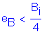 Formula: e subscript B less than numerator (B subscript i) divided by denominator (4)