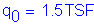 Formula: q subscript 0 = 1 point 5TSF