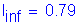 Formula: I subscript inf = 0 point 79