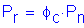 Formula: P subscript r = phi subscript c times P subscript n