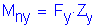 Formula: M subscript ny = F subscript y times Z subscript y