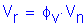 Formula: V subscript r = phi subscript v times V subscript n