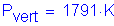 Formula: P subscript vert = 1791 K